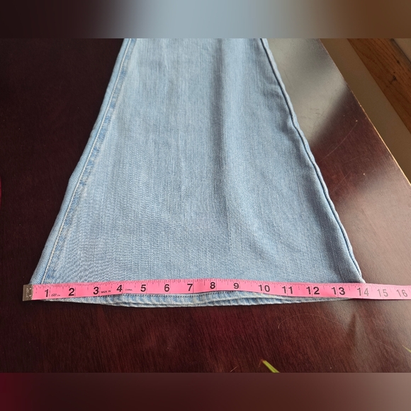 Women's Light Blue Flared Jeans - Picture 11 of 16